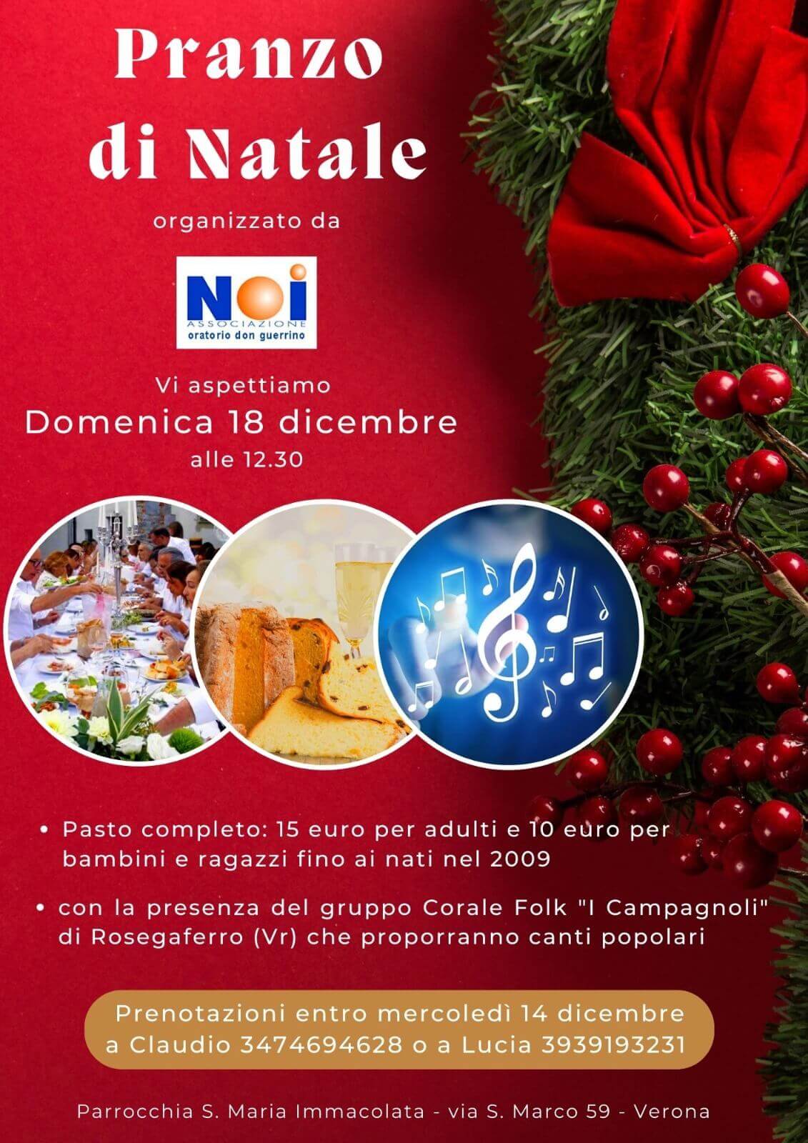 Pranzo di Natale 2022 con “I Campagnoli”