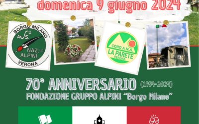 9/6: 70mo anniversario Alpini B.go Milano