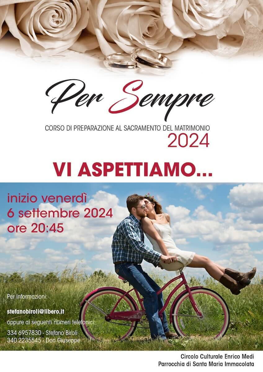 “Per sempre”: corso fidanzati 2024