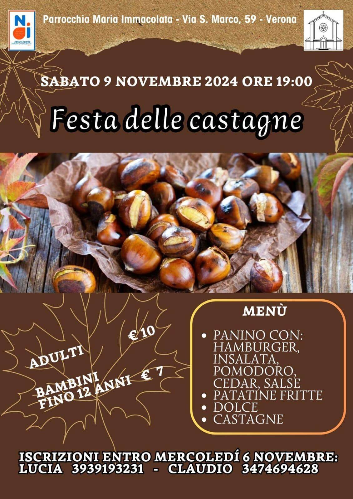 9/11 – sabato: Festa delle castagne