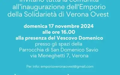 17/11: Inaugurazione Emporio della Solidarietà