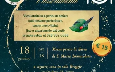 18/1: Cena sociale con gli Alpini di B.go Milano