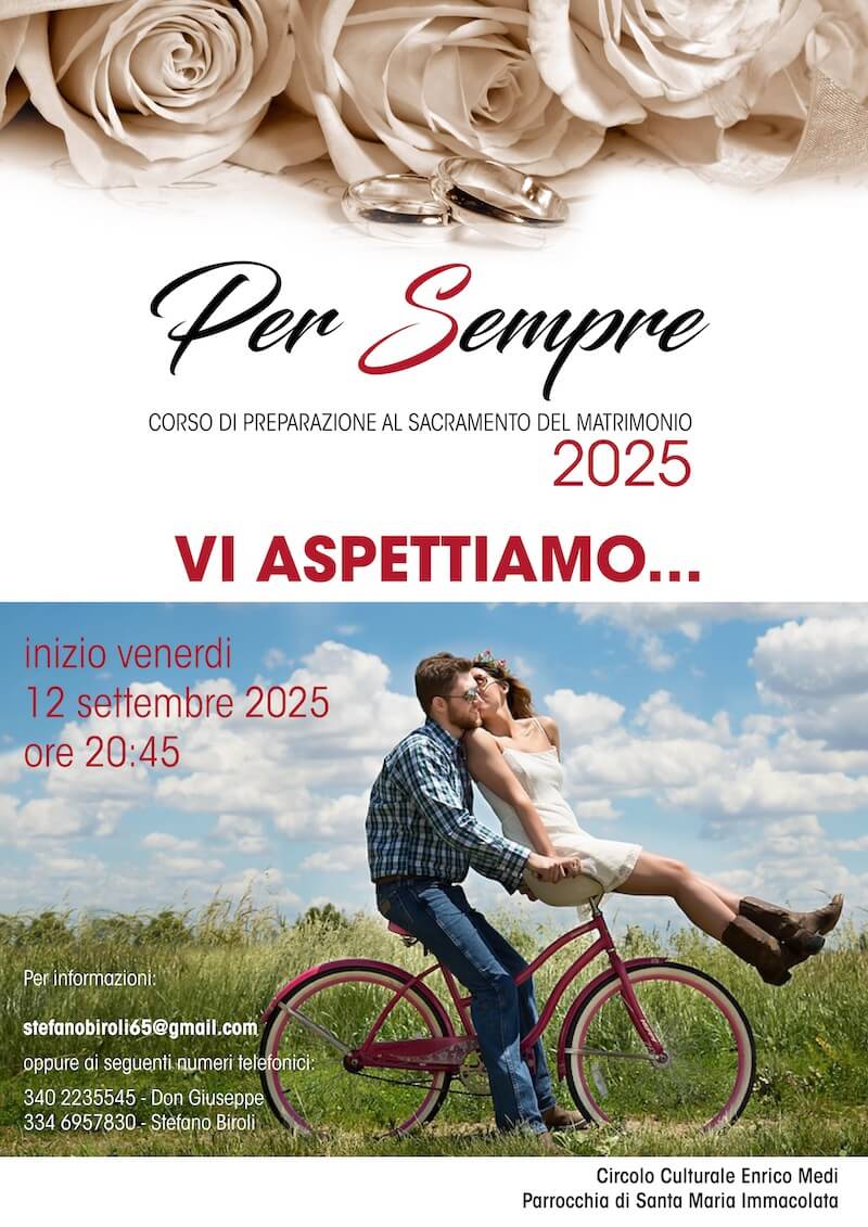 “Per sempre”: corso fidanzati 2025