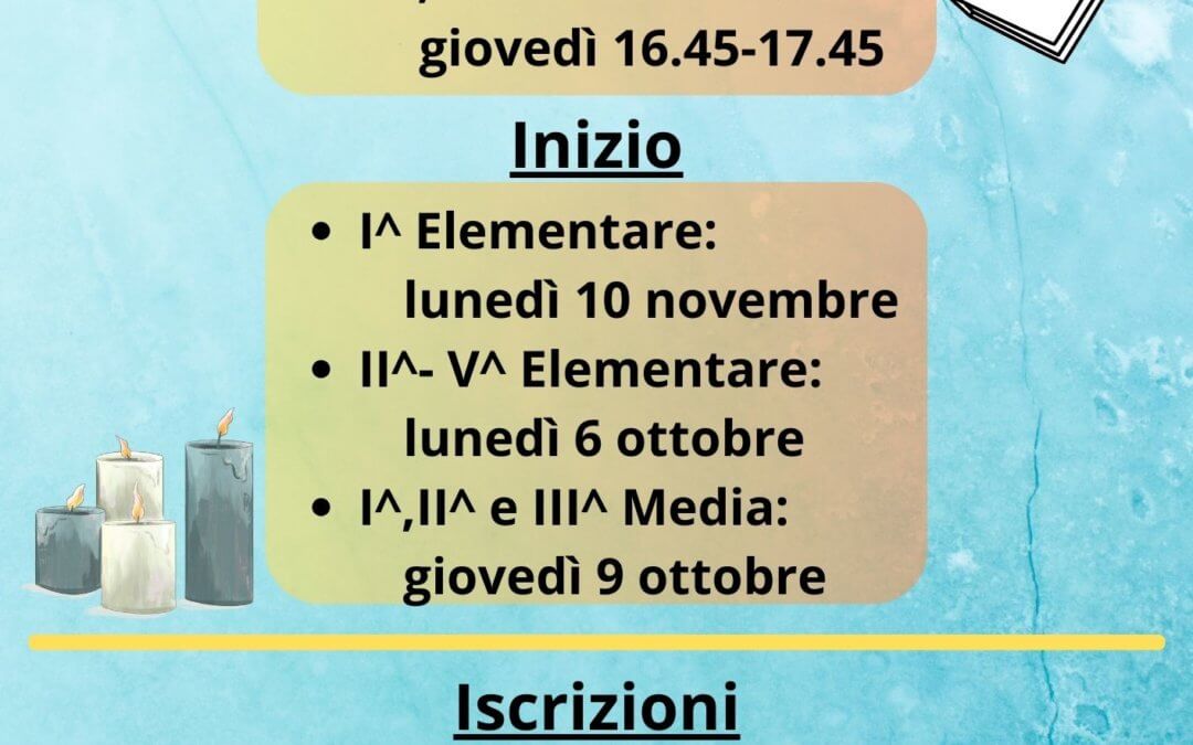 Iscrizione al catechismo: anno 2025-2026