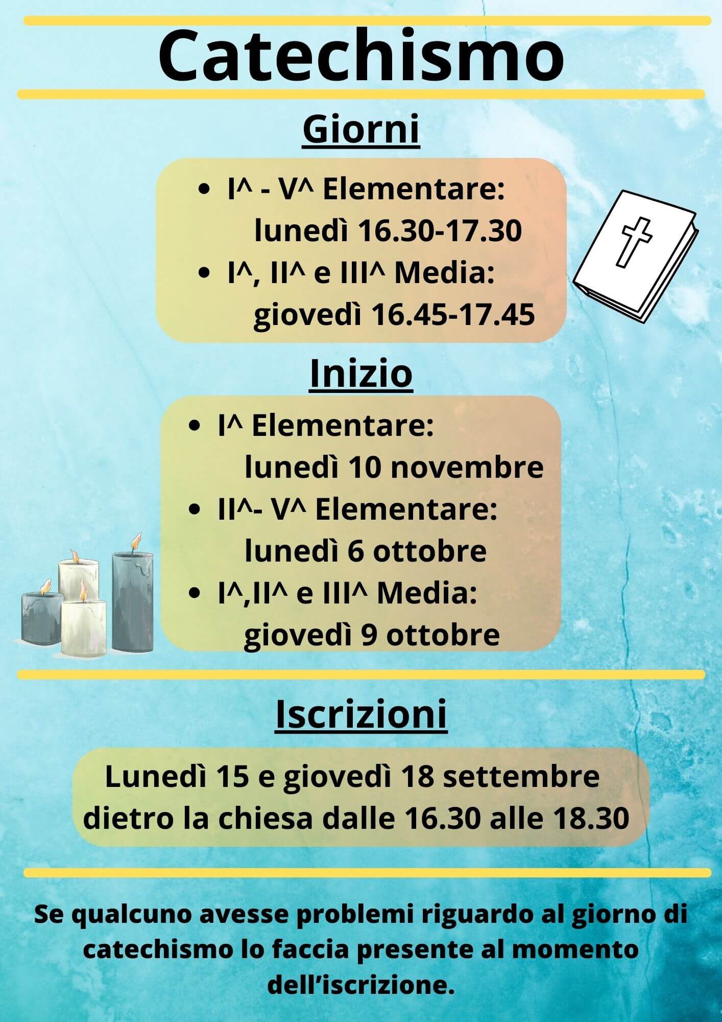 Iscrizione al catechismo: anno 2025-2026