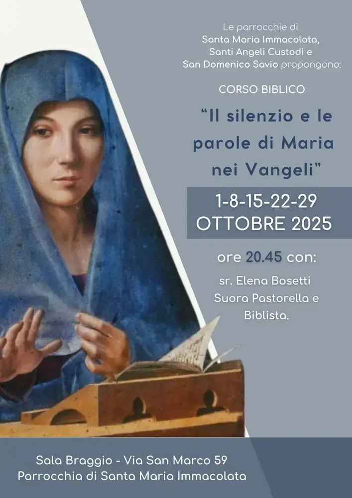 Dal 1/10 Corso biblico: Il silenzio e le parole di Maria