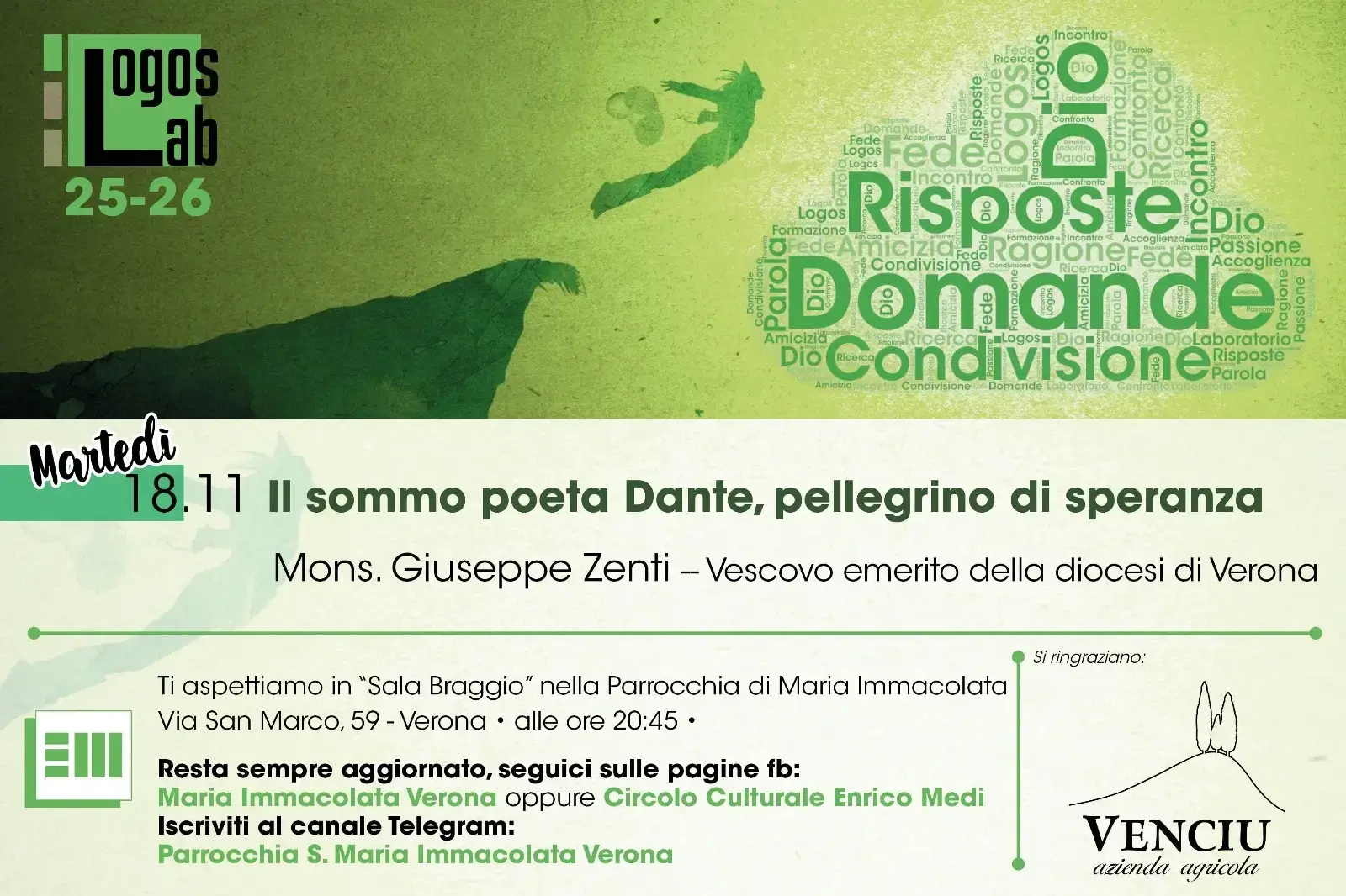 18/11: il sommo Dante pellegrino di speranza