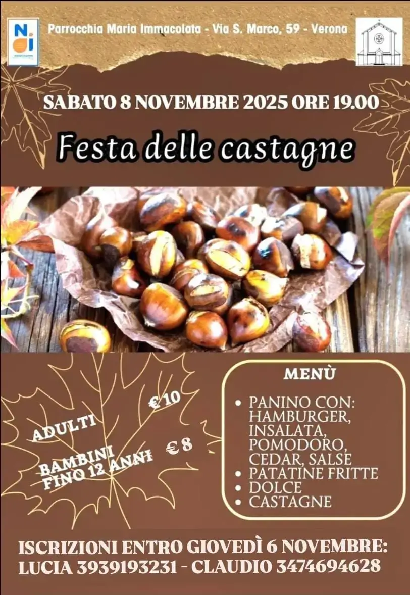 8/11 – sabato: Festa delle castagne