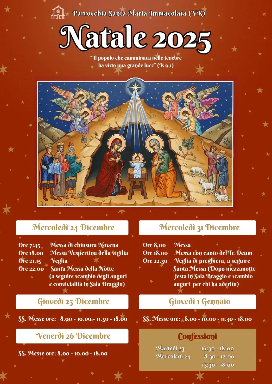 Orari messe natale 2025