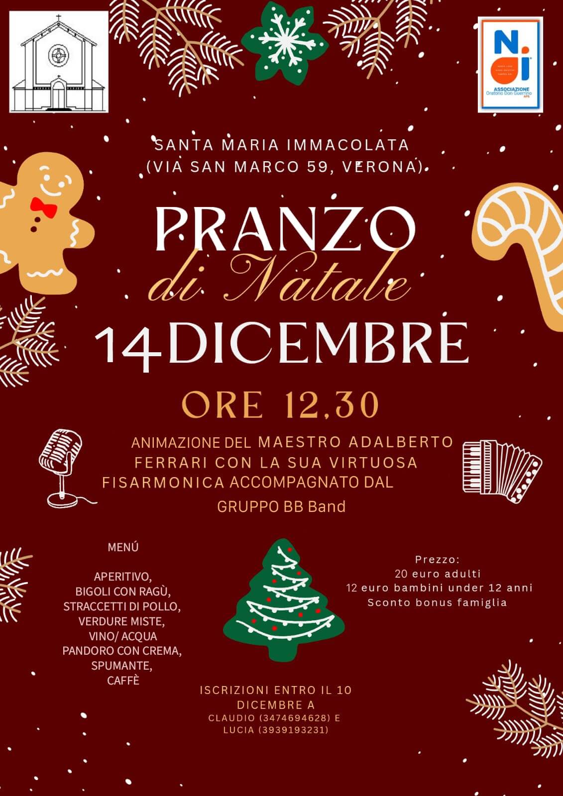 Domenica 14 dicembre 2025: pranzo di Natale