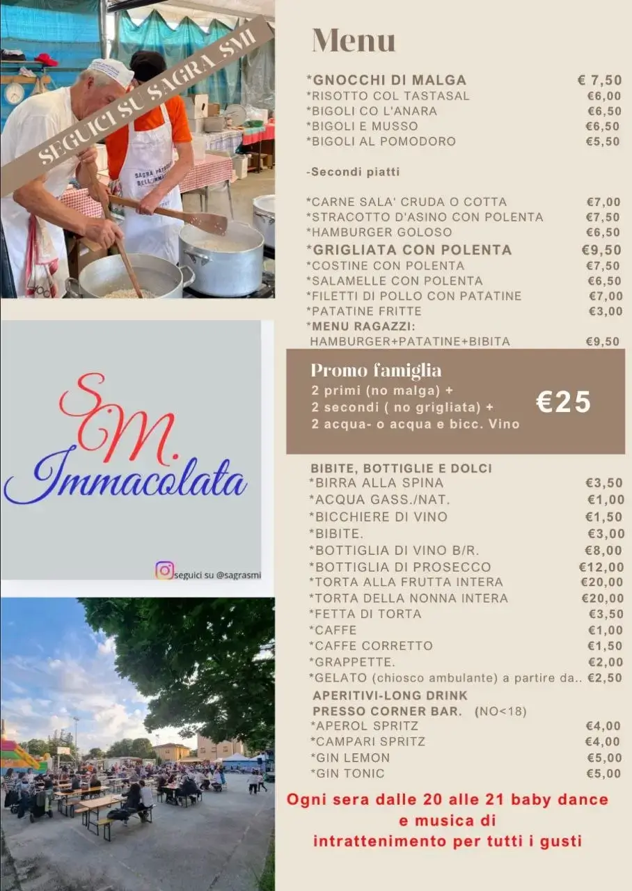menu sagra 2026