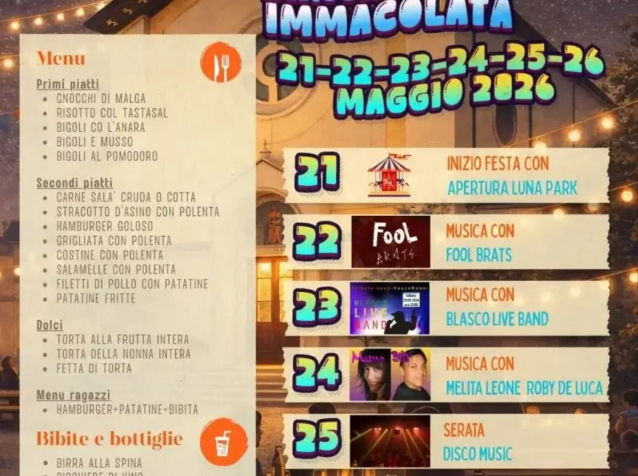21-26 maggio: 85ma sagra patronale dell’Immacolata
