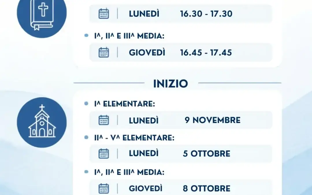 Iscrizione al catechismo: anno 2026-2027