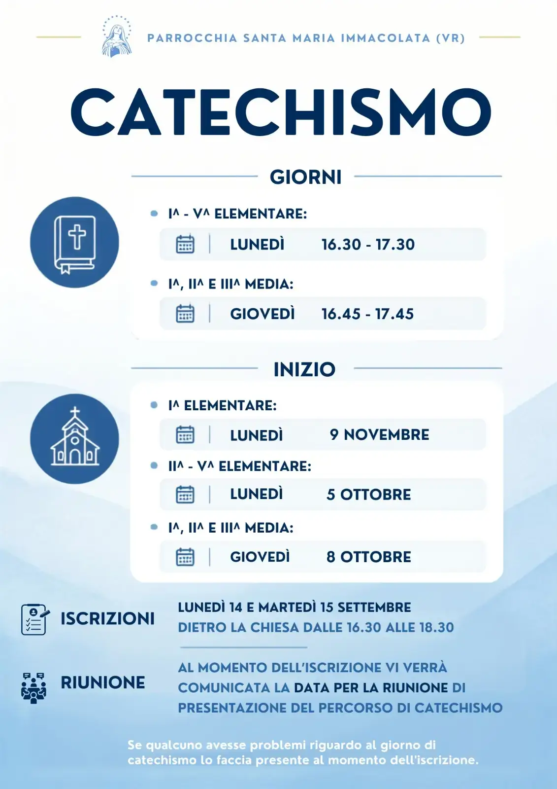 Iscrizione al catechismo: anno 2026-2027